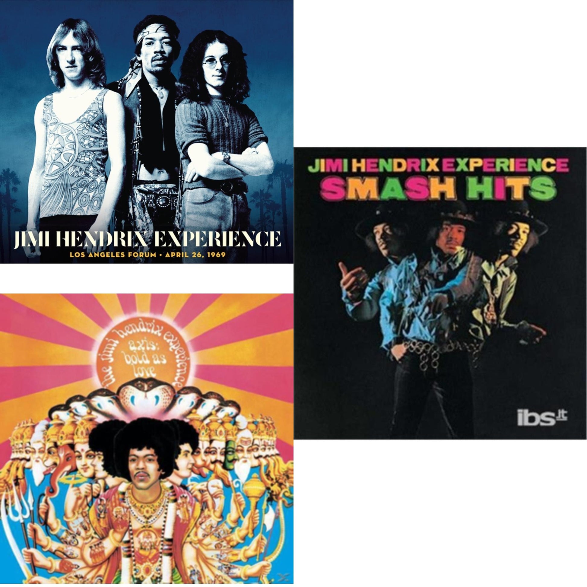 Jimi Experience Hendrix - Los Angeles Forum (April 26, 1969) (Digi Pack) & Axis: Bold As Love & Smash Hits - CD Bundle