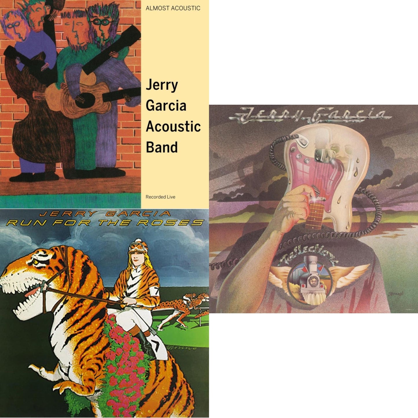 Jerry Garcia - Reflections (Pink LP Vinyl) & Run For The Roses & Almost Acoustic (2LP)