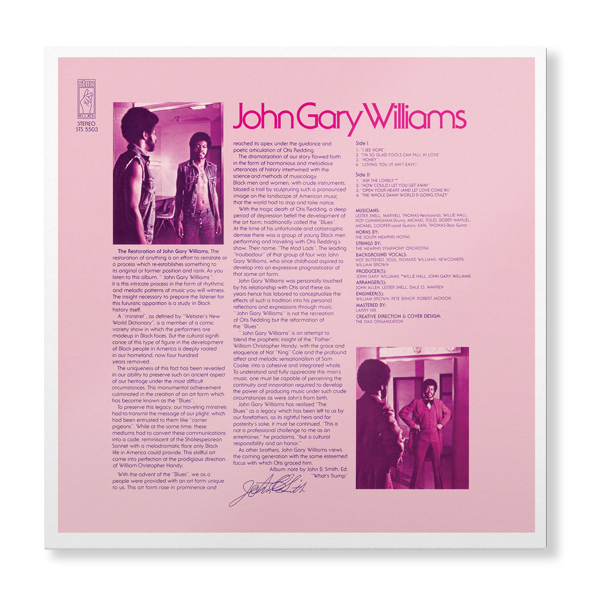John Gary Williams (180g LP, Made In Memphis Vinyl Series) Vinyl Record