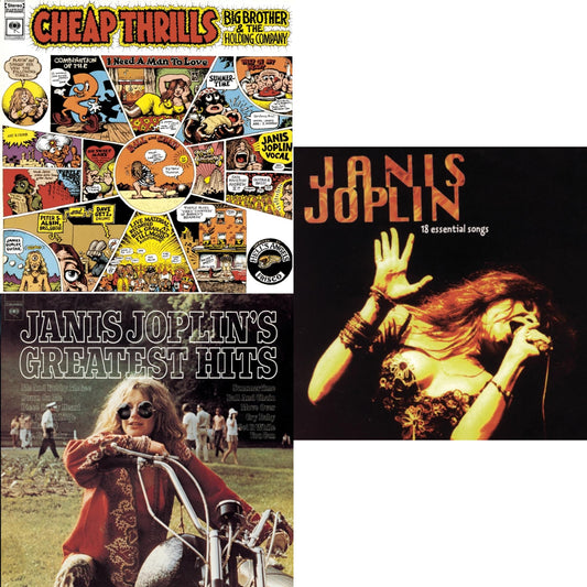 Janis Joplin - Cheap Thrills & Greatest Hits & 18 Essential Songs - CD Bundle