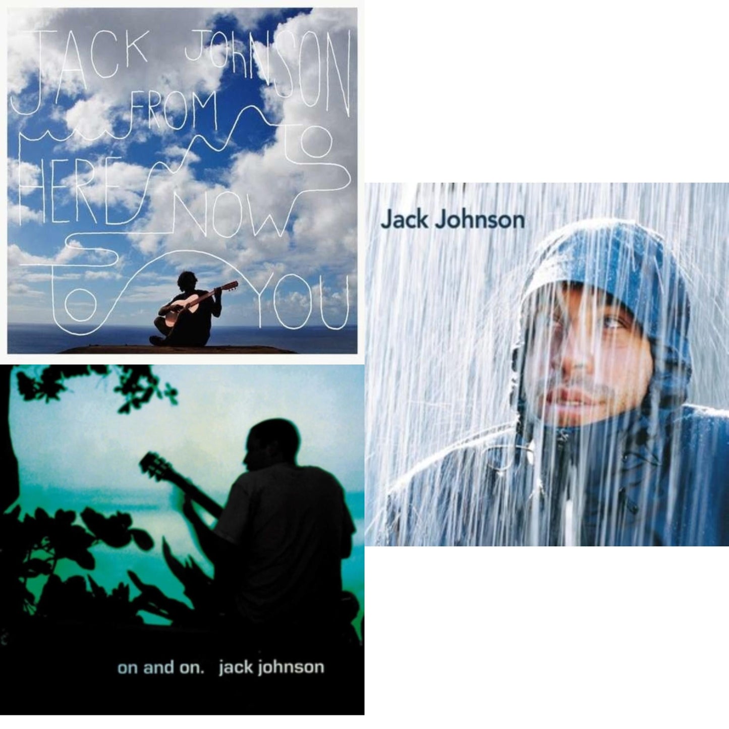 Jack Johnson - On & On & From Here To Now To You & Brushfire Fairytales (High Def Edition/180G) - LP Vinyl Bundle