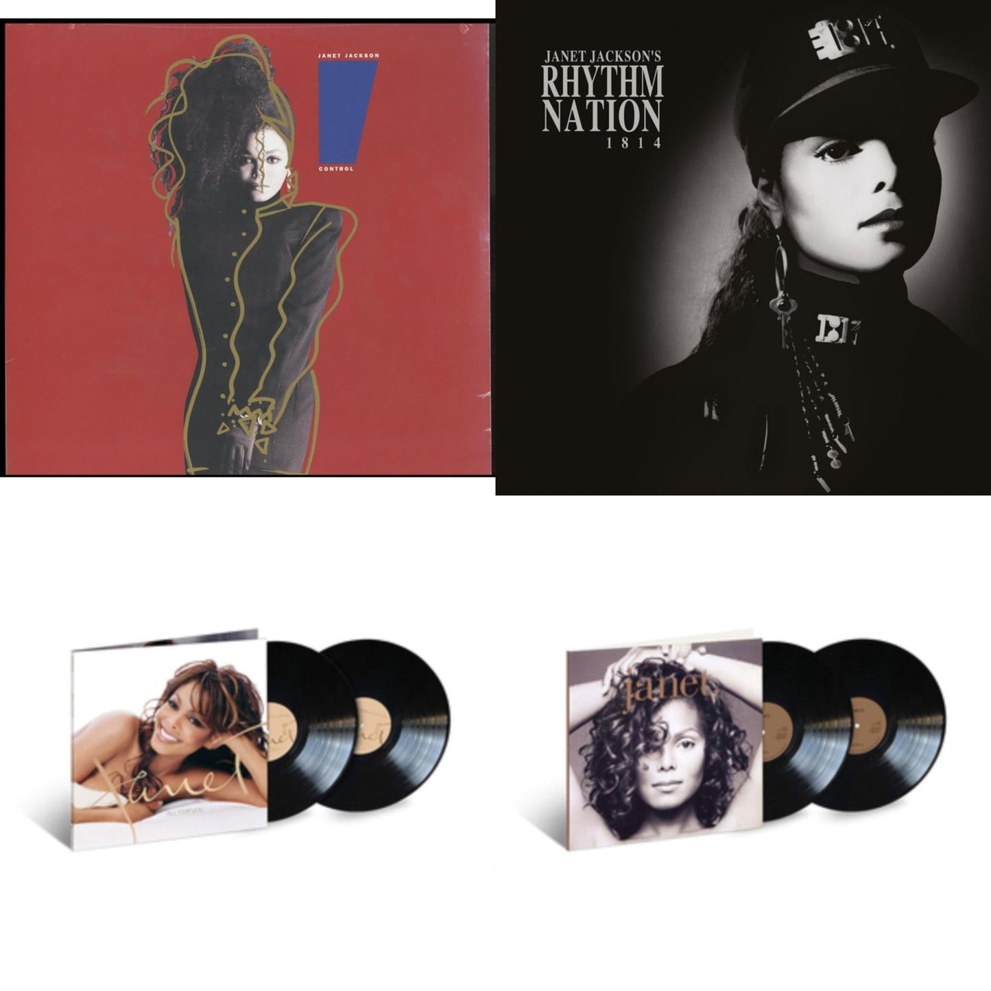 Janet Jackson - Control & Janet Jackson's Rhythm Nation 1814 (2 LP) & All For You (2 LP) & Janet. (2 LP)