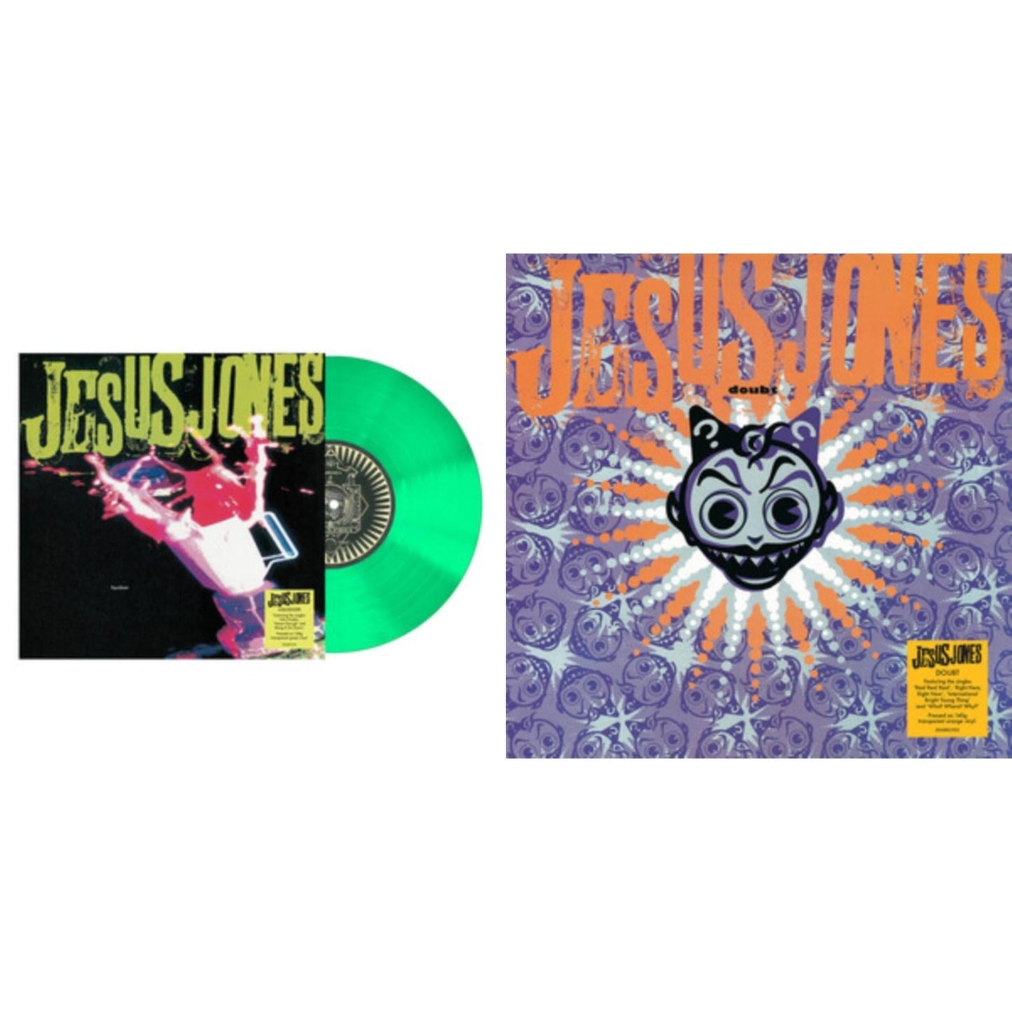Jesus Jones - Liquidizer (Translucent Green LP Vinyl/140G) & Doubt (Translucent Orange LP Vinyl/140G)