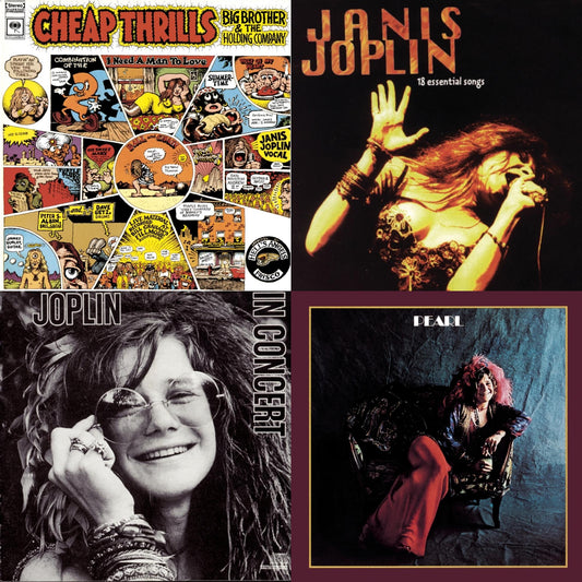 Janis Joplin - Cheap Thrills & 18 Essential Songs & Joplin In Concert & Pearl - CD Bundle