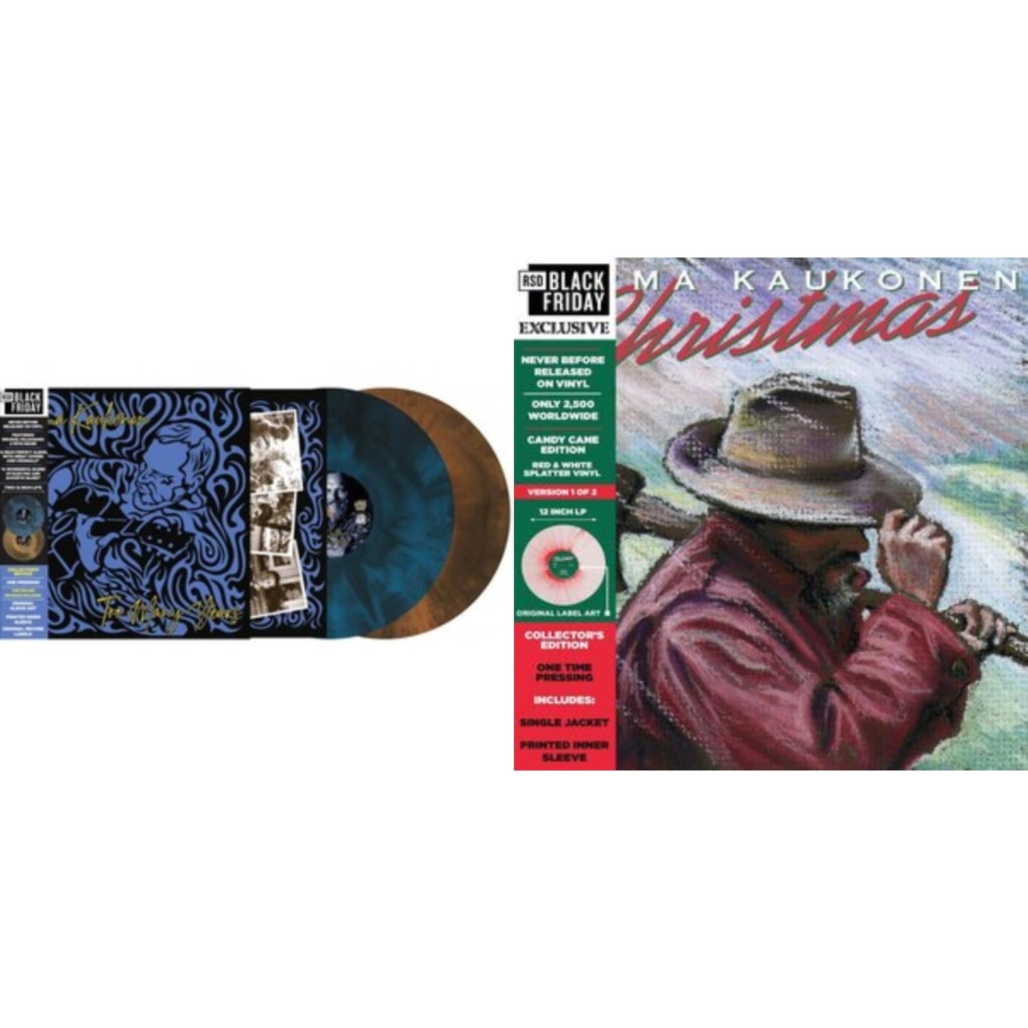 Jorma Kaukonen - Christmas… (Candy Cane Edition) & Too Many Years (Deluxe/1-Blue/Black/2-Brown/Black Smoke LP Vinyl) (Rsd)
