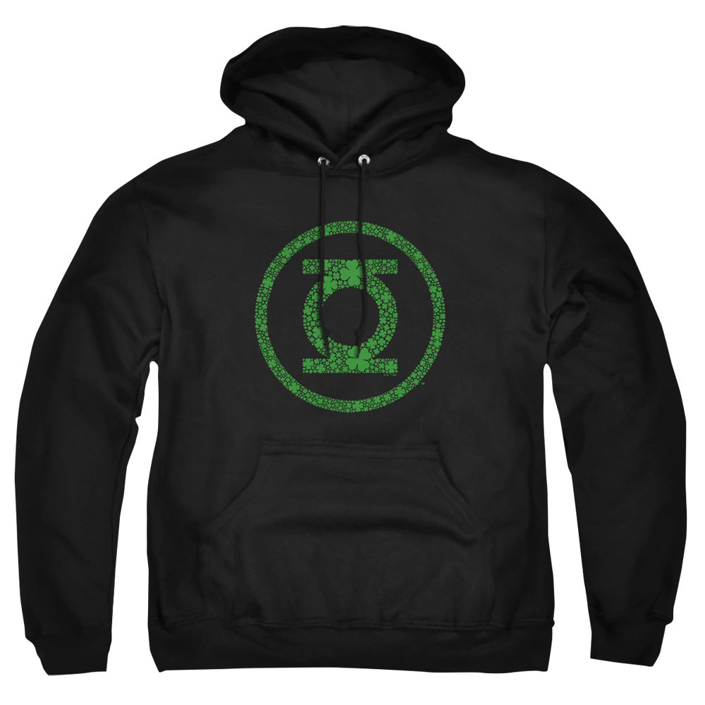 Green Lantern St. Patrick'S Day Shamrock Logo Mens Hoodie Black Officially Licensed