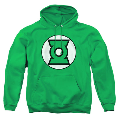 Justice League Of America Green Lantern Logo Mens Hoodie Kelly Green Officially Licensed