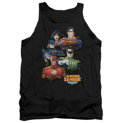 Justice League Group Portrait Mens Tank Top Shirt Black