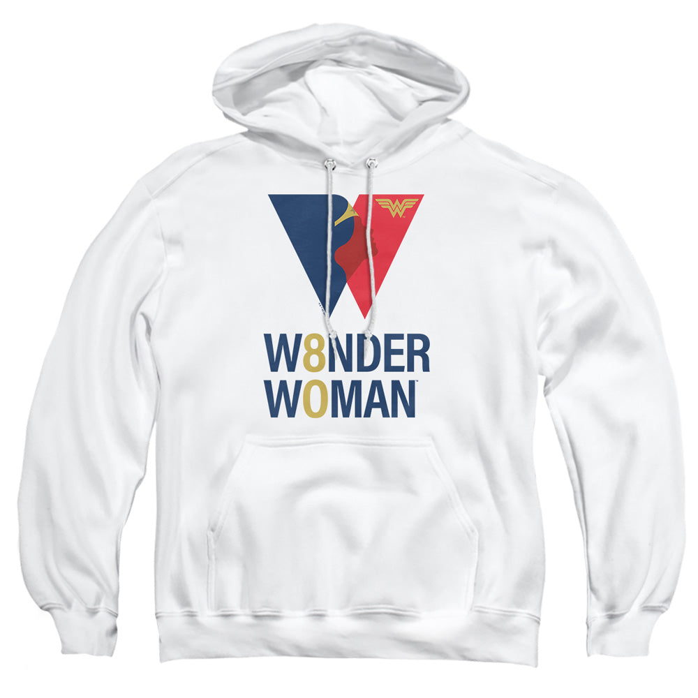 Wonder Woman Ww 80Th Logo Mens Hoodie White Officially Licensed