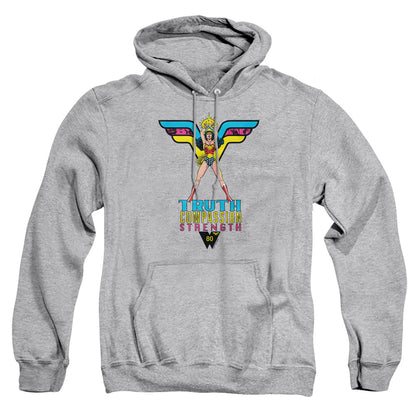 Wonder Woman Truth, Compassion, Strength Mens Hoodie Athletic Heather Officially Licensed