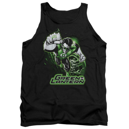 Justice League Green Lantern Green & Gray Mens Tank Top Shirt Black