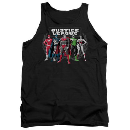 Justice League The Big Five Mens Tank Top Shirt Black