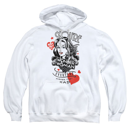 Justice League Core Everyone Wishes Mens Hoodie White Officially Licensed