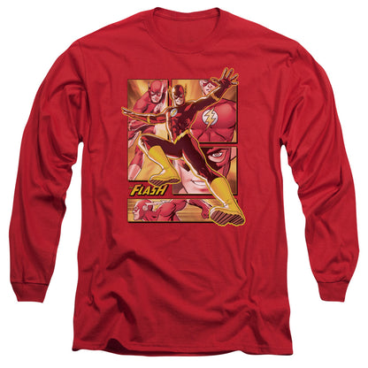 Jla Flash Mens Long Sleeve Shirt Red