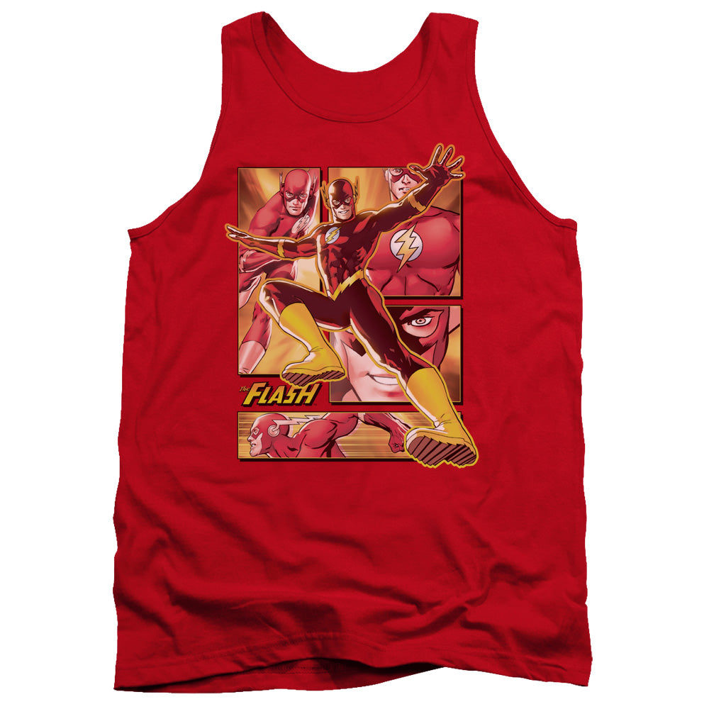 Justice League Flash Mens Tank Top Shirt Red