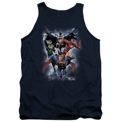 Justice League The Coming Storm Mens Tank Top Shirt Navy