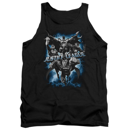 Justice League Justice Storm Mens Tank Top Shirt Black