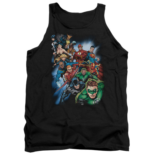 Justice League Heroes Unite Mens Tank Top Shirt Black