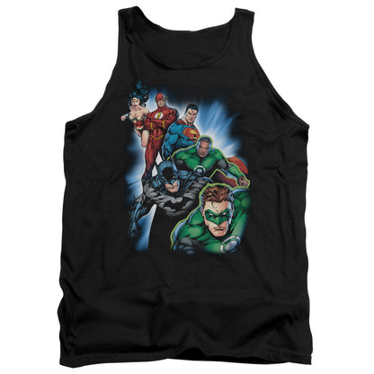 Justice League Heroes Unite Mens Tank Top Shirt Black