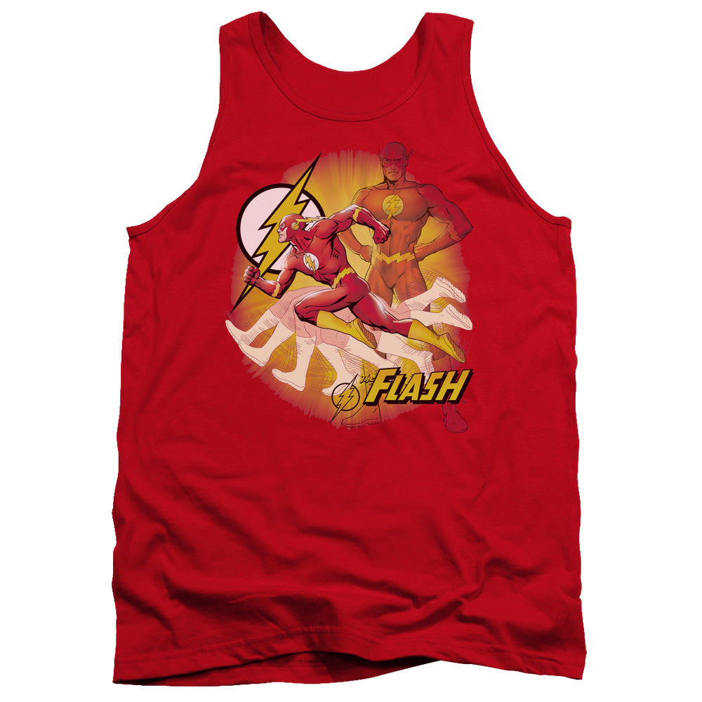 Justice League Lightning Fast Mens Tank Top Shirt Red