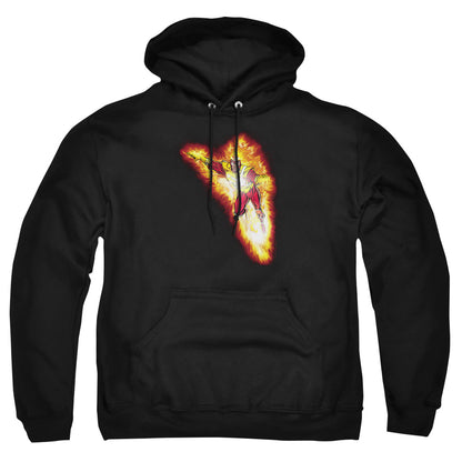 Justice League Of America Firestorm Blaze Mens Hoodie Black Officially Licensed