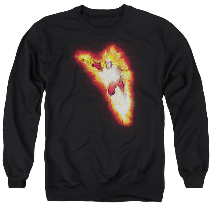 Jla Firestorm Blaze Mens Crewneck Sweatshirt Black