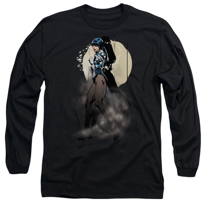 Jla Zatanna Illusion Mens Long Sleeve Shirt Black Officially Licensed