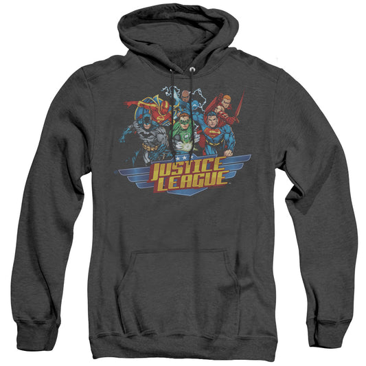 Justice League Of America Ready To Fight Heather Mens Hoodie Black Officially Licensed