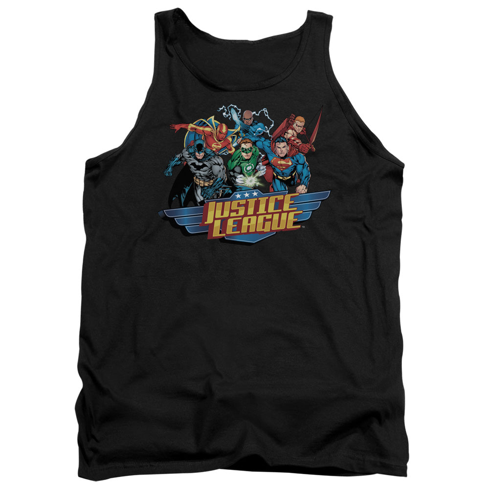 Justice League Ready To Fight Mens Tank Top Shirt Black