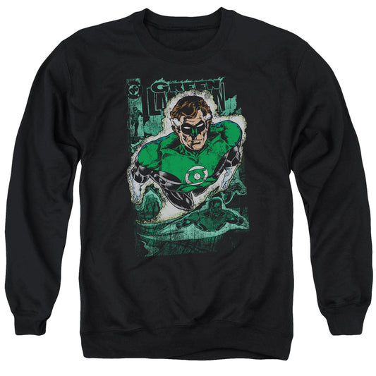 Justice League Of America Green Lantern #1 Distress Mens Crewneck Sweatshirt Black Officially Licensed