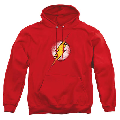 Justice League Of America Destroyed Flash Logo Mens Hoodie Red Officially Licensed
