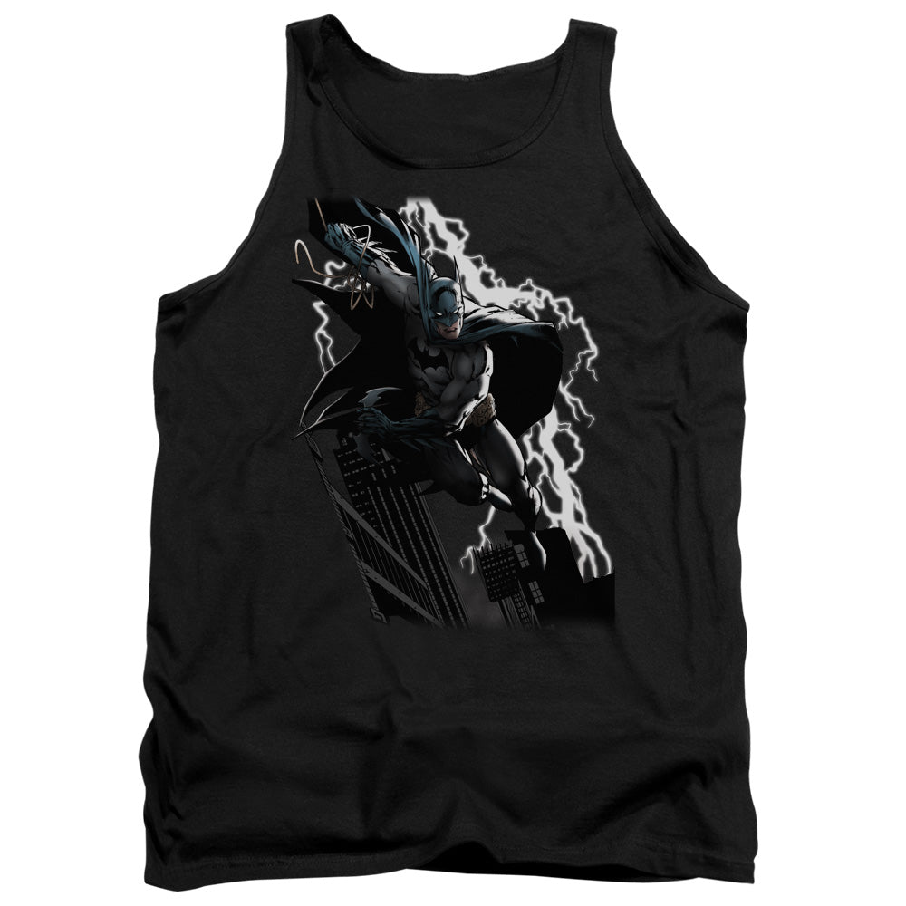 Justice League Lighting Crashes Mens Tank Top Shirt Black