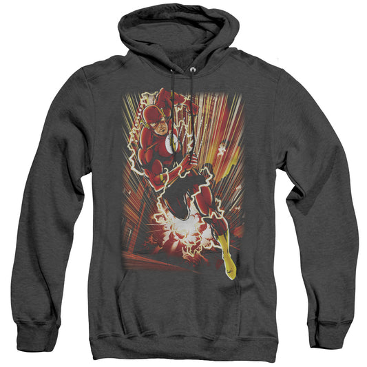 Justice League Of America Street Speed Heather Mens Hoodie Black Officially Licensed