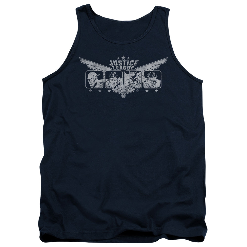 Justice League Justice Wings Mens Tank Top Shirt Navy