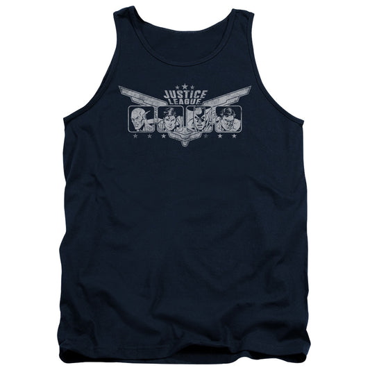 Justice League Justice Wings Mens Tank Top Shirt Navy