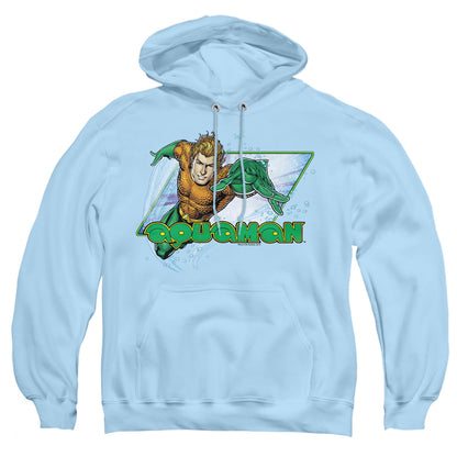 Justice League Of America Aquaman Mens Hoodie Light Blue Officially Licensed