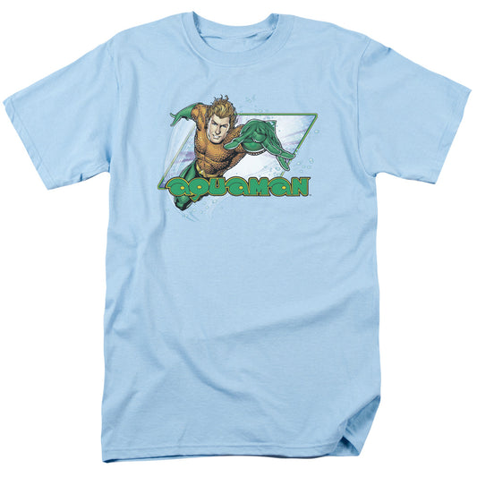 Justice League Of America Aquaman Mens T Shirt Light Blue