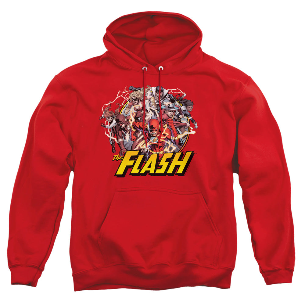 Justice League Of America Flash Family Mens Hoodie Red Officially Licensed