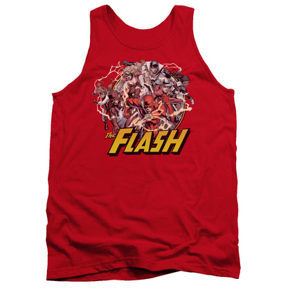 Justice League Flash Family Mens Tank Top Shirt Red