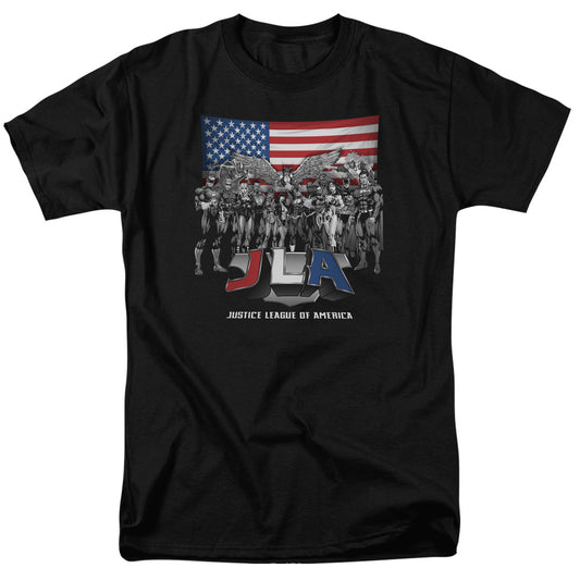 Justice League Of America All American League Mens T Shirt Black