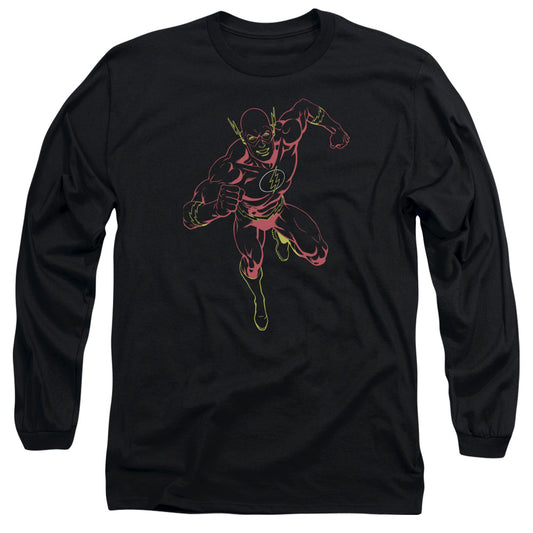 Jla Neon Flash Mens Long Sleeve Shirt Black