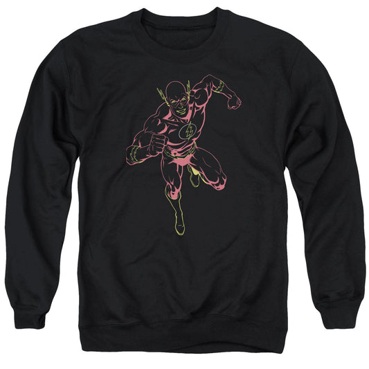 Jla Neon Flash Mens Crewneck Sweatshirt Black