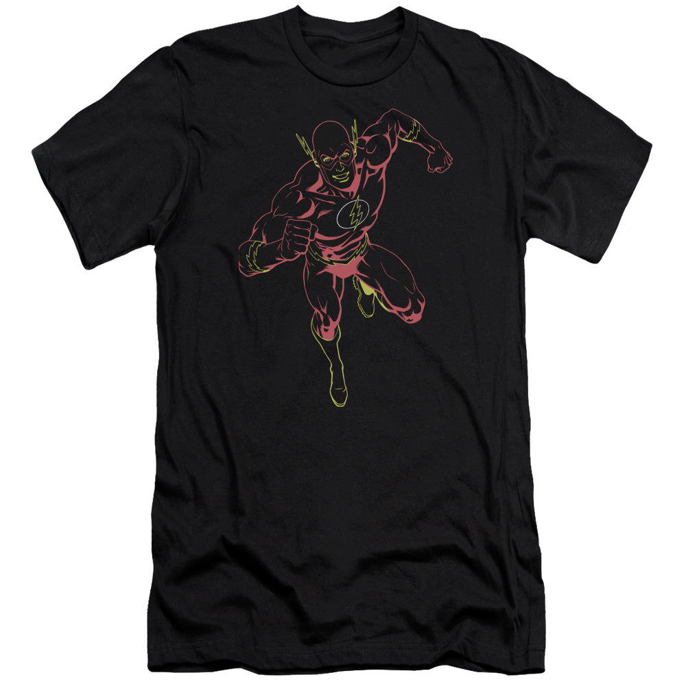 Jla Neon Flash Premium Bella Canvas Slim Fit Mens T Shirt Black