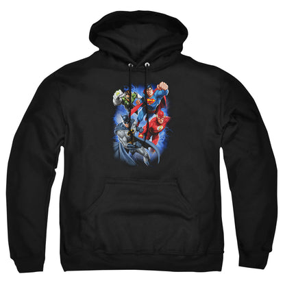 Justice League Of America Storm Makers Mens Hoodie Black Officially Licensed