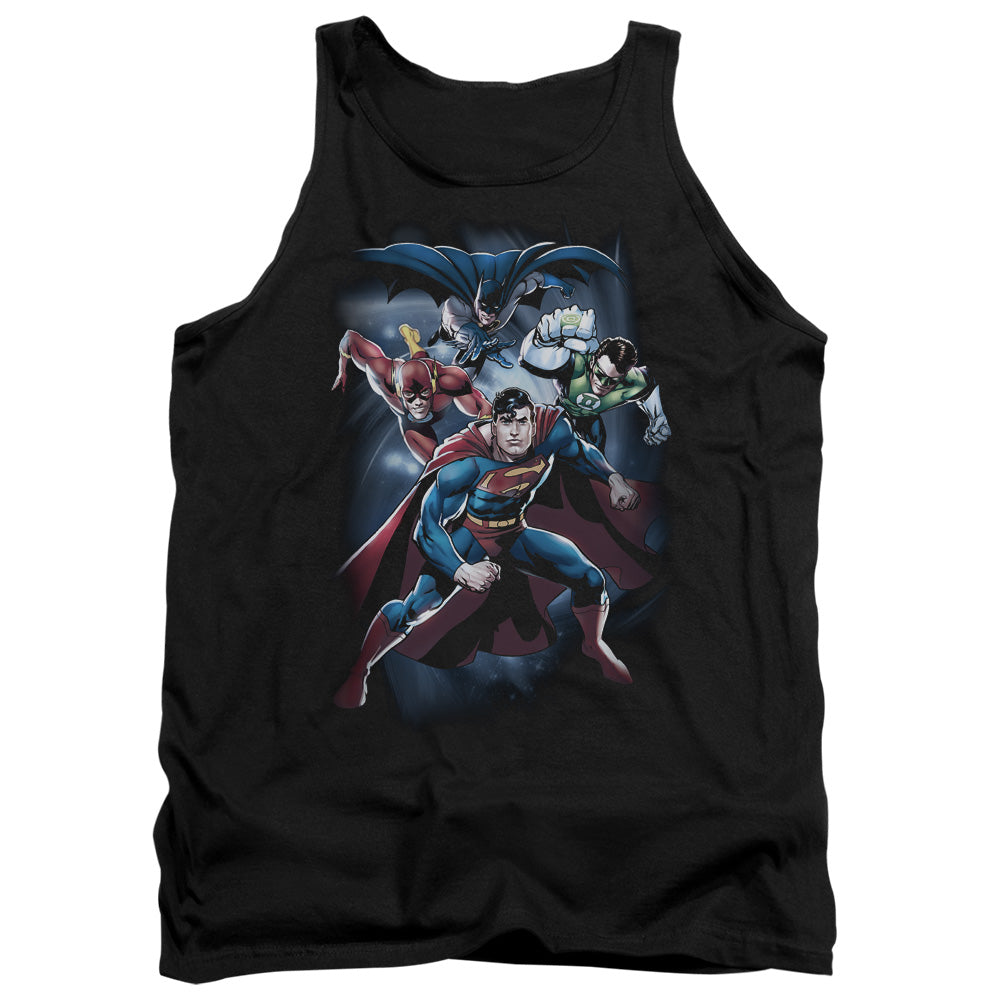 Justice League Cosmic Crew Mens Tank Top Shirt Black