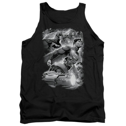 Justice League Atmospheric Mens Tank Top Shirt Black