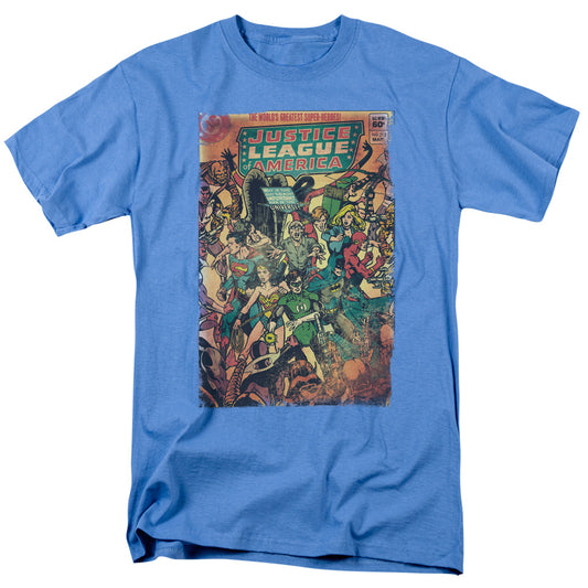 Justice League Of America No 212 Vintage Mens T Shirt Carolina Blue