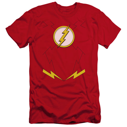 Jla New Flash Costume Premium Bella Canvas Slim Fit Mens T Shirt Red