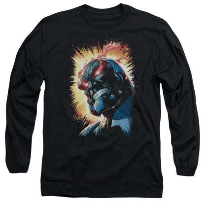 Jla Darkseid Is Mens Long Sleeve Shirt Black Officially Licensed