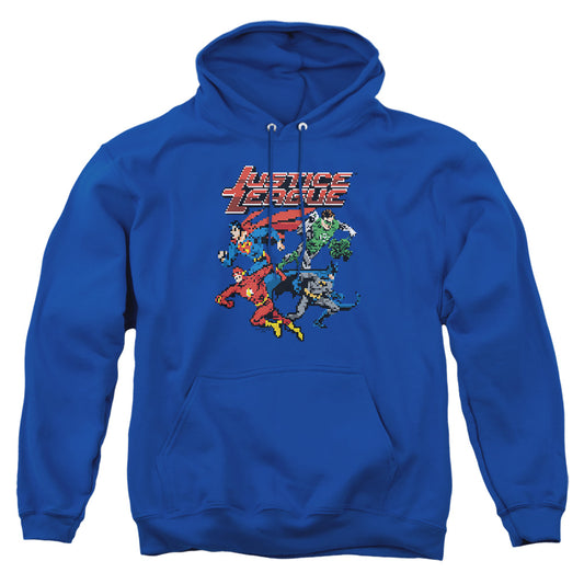 Justice League Of America Pixel League Mens Hoodie Royal Officially Licensed